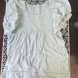 FP ruffle top pale blue